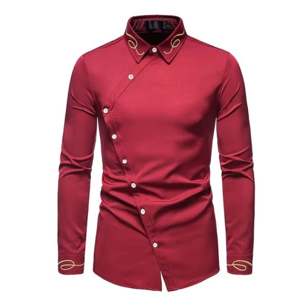 chemise à boutonnage asymétrique