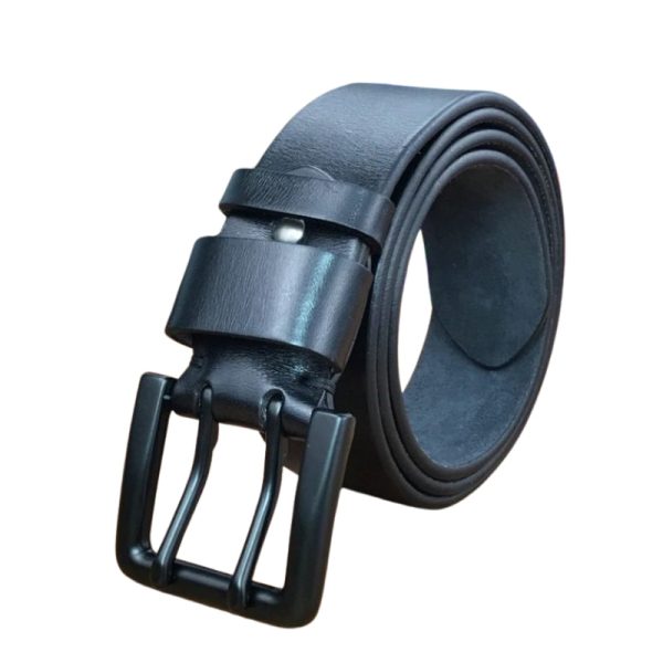 ceinture double ardillon en cuir