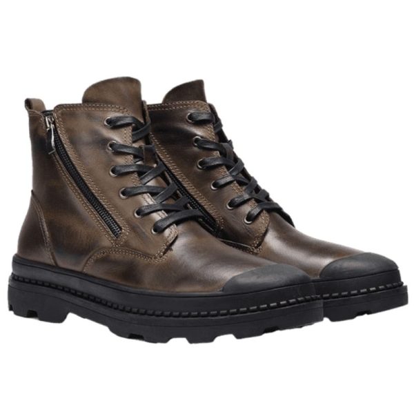 bottines cuir vintage homme