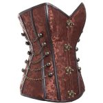 corset vintage marron