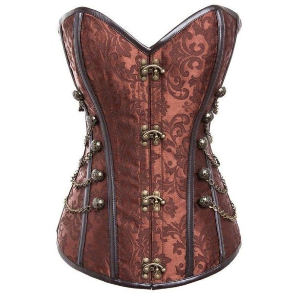 corset steampunk marron
