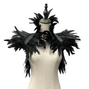épaulières plumes gothiques