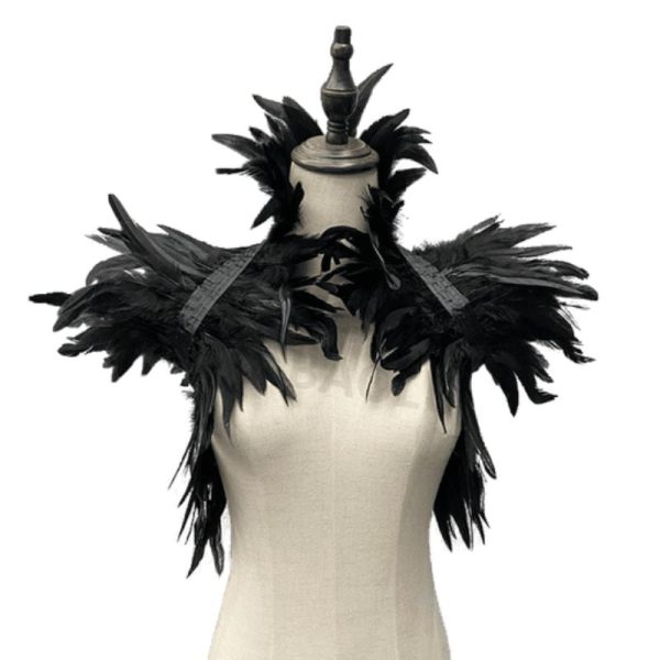 épaulières plumes gothiques