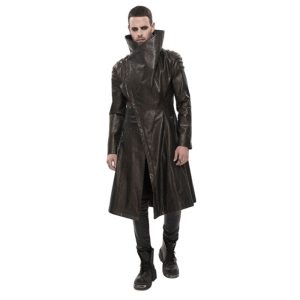 Long manteau steampunk marron
