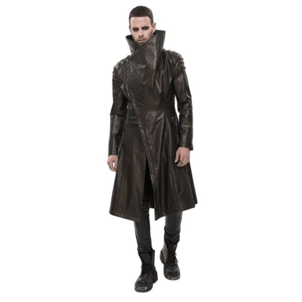 Long manteau steampunk marron