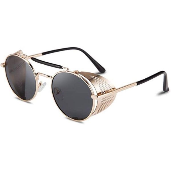 lunettes de soleil rondes steampunk