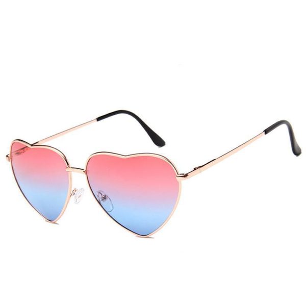 lunettes de soleil cœur rouge