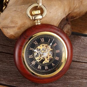 montre à gousset bois
