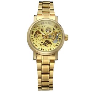 montre femme squelette apparente