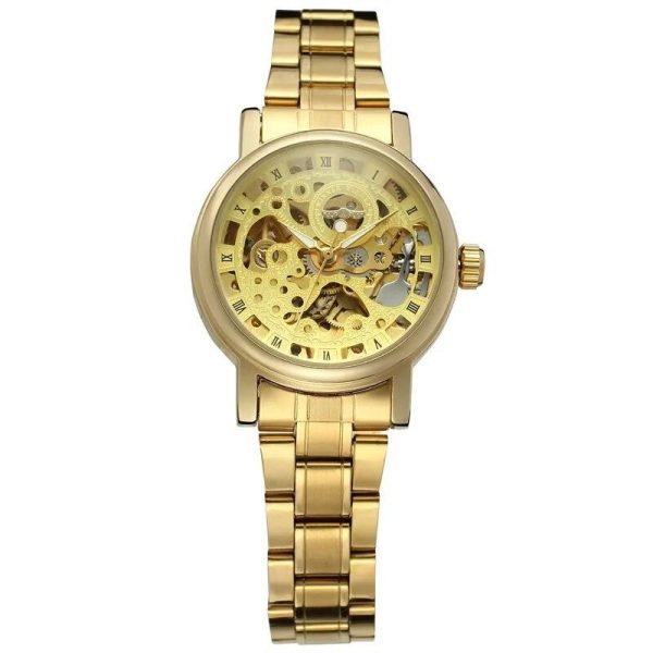 montre femme squelette apparente