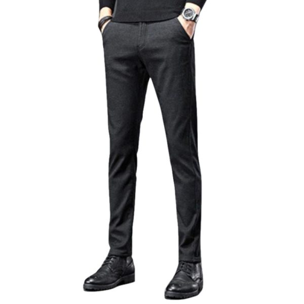 pantalon homme tweed noir