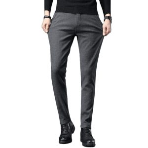 pantalon tweed gris homme