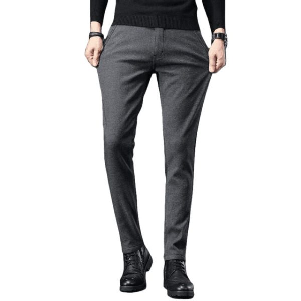pantalon tweed gris homme