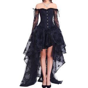 Robe de Soirée Steampunk Noire
