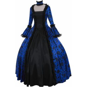 robe Steampunk Victorienne Bleue