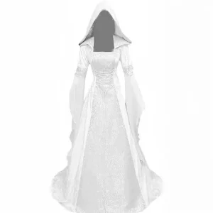 Steampunk Robe Blanche – Style Steampunk Médiéval