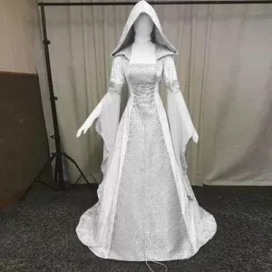 Steampunk Robe Grise – Style Steampunk Médiéval